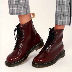 Vegan 1460 Dr. Martens Boots CHERRY Size 7